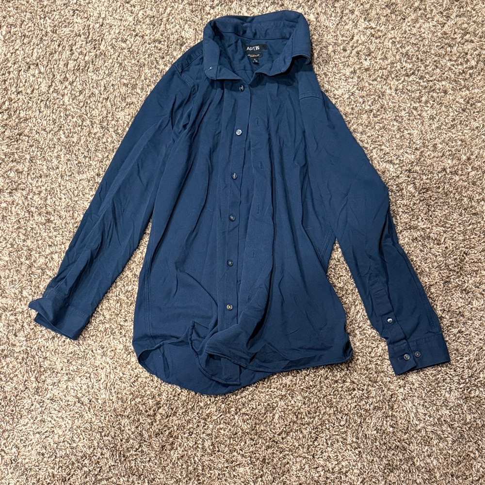 Apt. 9 Men's Navy Casual Button-Down Shirt